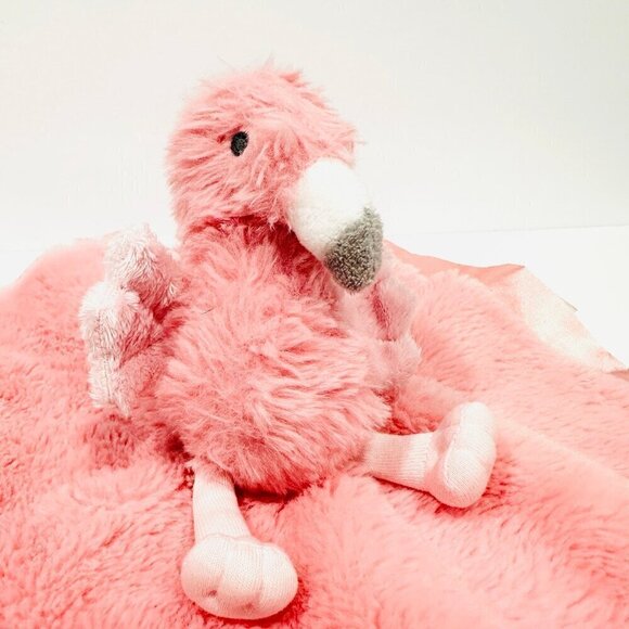 Cloud Island Target Pink Flamingo Lovey Security Blanket Satin Trim 14” - Picture 2 of 6